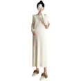 thumbnail image 5 of Vestido de maternidad de punto versátil, falda tipo suéter holgada, ropa de capa Base sin relleno y no elástica para mujeres embarazadas, 5 of 5