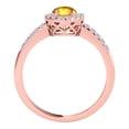 thumbnail image 4 of Engagement Rings for Women 2.50 Carat Diamond and Oval Shaped Citrine Ring prong 10K Rose Gold, 4 of 5