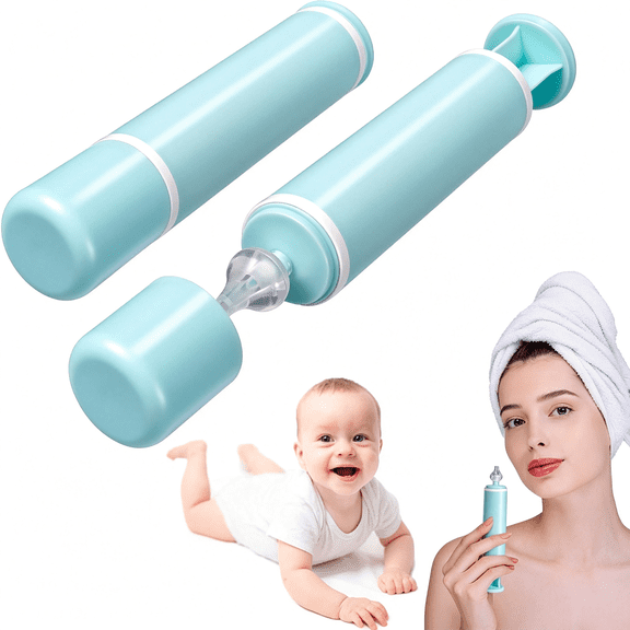 XIRQI Nasal Syringe Adult and Baby Nose Syringe Cleaner Nose Wash Cleaner | 2Pcs Blue Nasal Cleaning for All Age, Portable Manual Nasal Aspiratior with Personal Case, Easy to Use