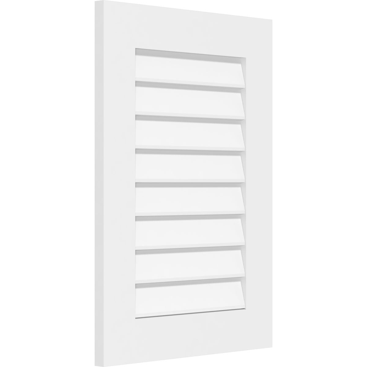 18"W x 26"H Rectangle Surface Mount PVC Gable Vent: Non-Functional, w/ 3-1/2"W x 1"P Standard Frame