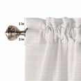 thumbnail image 5 of Half Window Curtains 24 Inches Long, Farmhouse Beige White Striped Window Treatment Curtain Drapes, Modern Stripes Short Curtains Tiers for Kitchen Over Sink, 27.5"x24", 2 Panels, 5 of 7