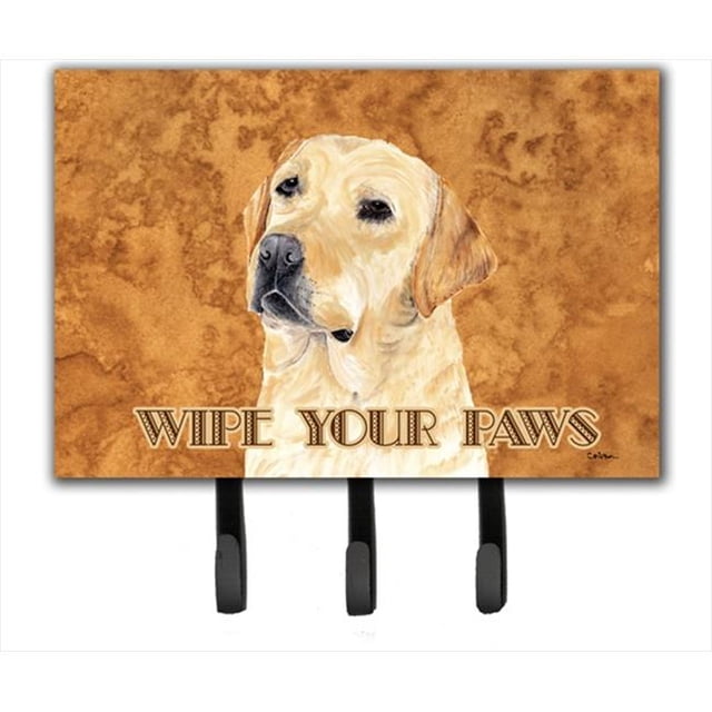 Carolines Treasures SC9133TH68 6 x 9 In. Labrador Wipe your Paws Leash or Key Holder