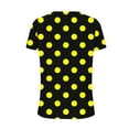 thumbnail image 3 of Fmbrln Womens Summer Polka Print Short Sleeve Tops Fashion V Neck Boho T-Shirts Casual Loose Vacation Beach Tees Blouse, 3 of 5
