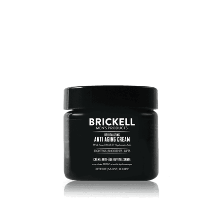 Brickell Men's Anti-Aging Face Cream, Revitalizing Night Moisturizer for Men to Reduce Wrinkles & Fine Lines, Natural, 2 oz, Scented