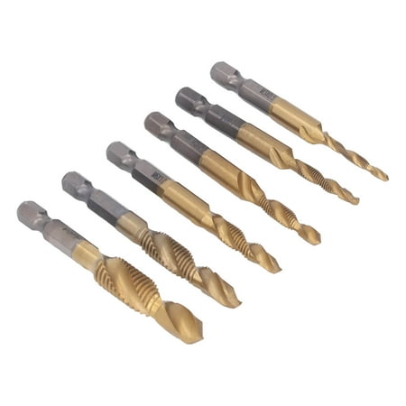 

Threaded Drill Taps M3 M4 M5 M6 M8 M10 6Pcs Thread Tapping Tool For Die Steel