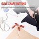 thumbnail image 4 of 50 Pieces Olive Shape Wooden Toggles Buttons 2 Holes Sewing Buttons for Clothes Decor, 4 of 5