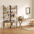 thumbnail image 5 of SELOOYE Ladder Bookshelf, 5 Tier Book Shelf, Wall Mount Bookshelves and Bookcases with Metal Frame, Anti Dump, Tall Bookcase for Living Room, Home Office, Bedroom, 5 of 8