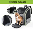 thumbnail image 5 of Mochila para gatos con cremallera antiapertura, plegable, expandible, para perros, con ventana de malla, color negro, para perros, gatos, mascotas, 5 of 5