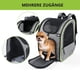 thumbnail image 5 of Mochila para gatos con cremallera antiapertura, plegable, expandible, para perros, con ventana de malla, color negro, para perros, gatos, mascotas, 5 of 5