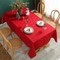 thumbnail image 7 of Christmas Tablecloth Rectangle, Jacquard Table Cloth Spillproof and Wrinkle Resistant with Christmas Tree Patterns for Dining Room & Holiday Decoration, 7 of 7