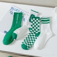 thumbnail image 3 of Calcetines azules de marea Klein, calcetines Big C, calcetines de cuadros para estudiantes, tendencia ins, medias medias, calcetines deportivos largos de otoño e invierno, 3 of 6