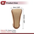 thumbnail image 4 of Cubierta de Pomo de Cambio de Marcha Única Bargains Universal para Automóvil SUV Camión RV Estilo Zipper Protector de Mango de Cambio PU Algodón Espacial Amarillo Marrón, 4 of 7