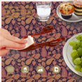 thumbnail image 5 of Paisley and Floral Black Pattern Round Tablecloth 70"x70", Wrinkle Resistant Wipeable Table Cover for Kitchen Dining Room Picnic Patio and Party, 5 of 5