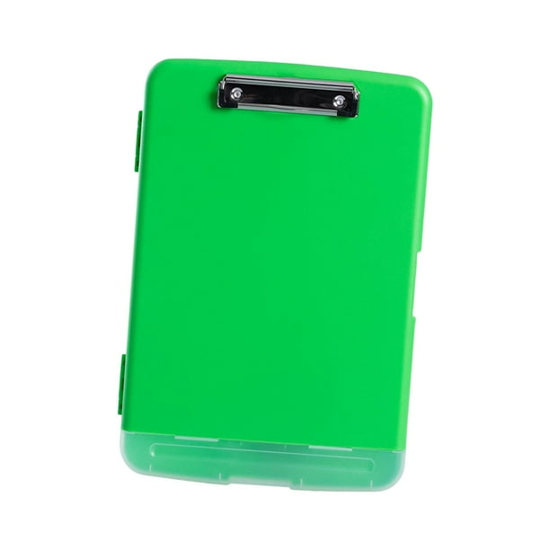 Portapapeles con almacenamiento y portalápices, portapapeles, carpeta, portapapeles de enfermería para verde fluorescente