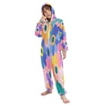 thumbnail image 5 of Vzayyk 4T-14Y Size Aviliable Cozy One-Piece Footless Sleeper Pajama Abstract Flowers, 5 of 8