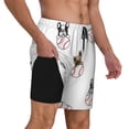 thumbnail image 3 of Haiem Bbaseball Dog Mens Swim Trunks with Compression Liner 2 in 1 Swimming Shorts Stretch Swimwear Quick Dry,Board Shorts-XX-Large, 3 of 9