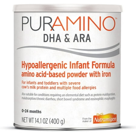 Puramino DHA and ARA Hypoallergenic Formula with Iron - Powder, 14.1 oz