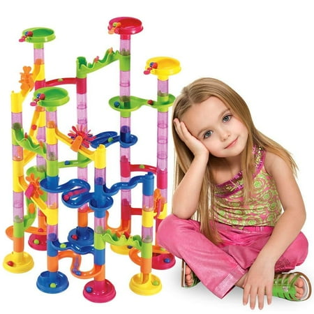 Marble Run Set 105 Pcs - Construction Building Blocks Toys Game for 4 5 6 7 Year Old Boys Girls