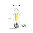 thumbnail image 5 of Luxrite Edison Candelabra LED Bulb Clear Glass, 5W=60W, 550 Lumens, 2700K Warm White, E26, Dimmable, UL Listed 12-Pack, 5 of 7