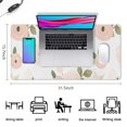 thumbnail image 5 of Light Pink with Round Flowers Mouse Pads Pad Mouse Waterproof Washable for Office Home Work Gaming Table Tables Gaming Rubber Base Mousepad with Stitched Edges 35.4x15.7inches, 5 of 7