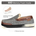 thumbnail image 7 of LongBay Men's Moccasin Slippers Memory Foam House Shoes Indoor Outdoor, 7 of 7