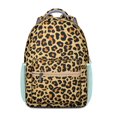 thumbnail image 1 of Everyday School Bag with Unique Leopard and Tropical Animal Print, Lightweight Student Backpack Featuring Fashionable Glitter Spots and Abstract Patterns, 1 of 6
