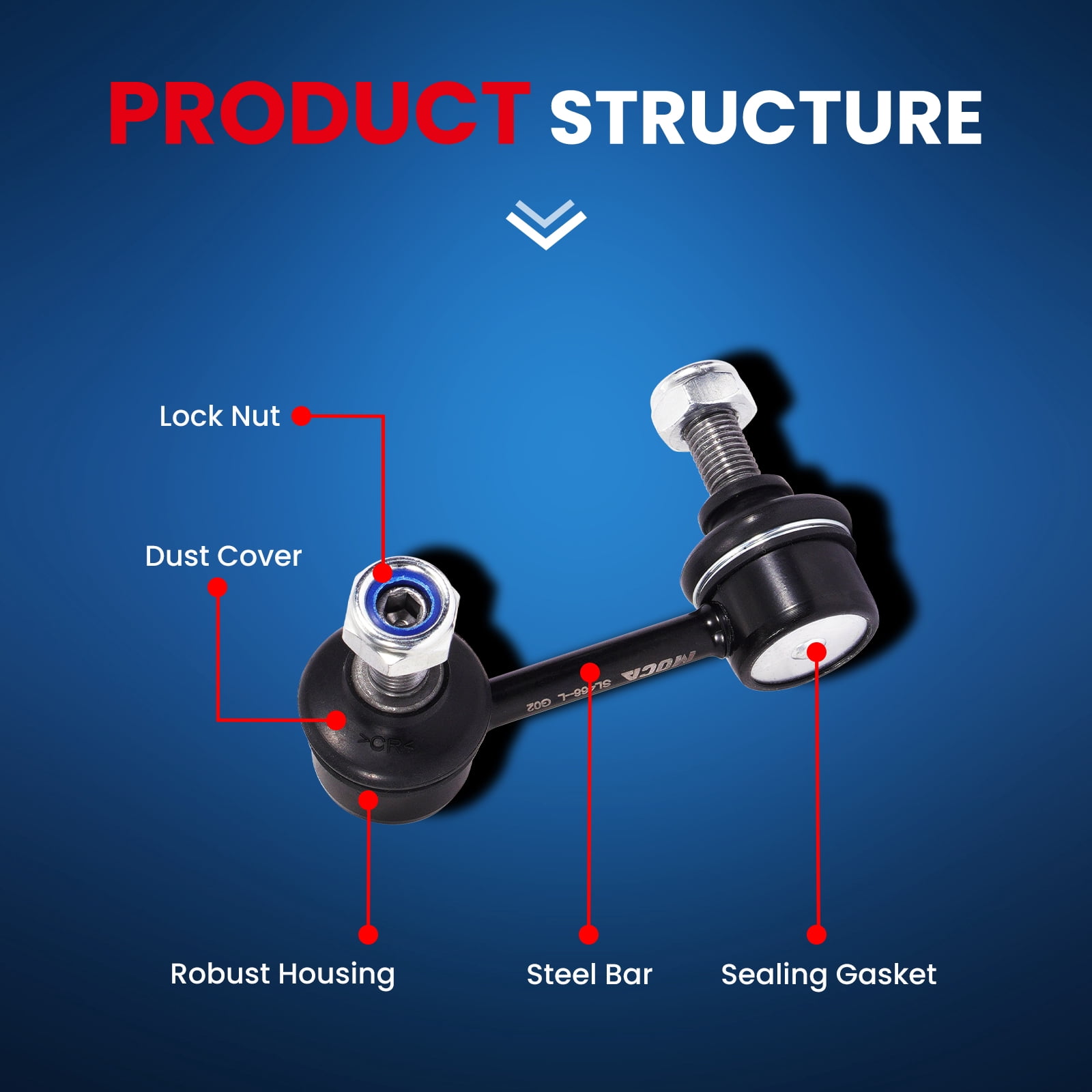 MOCA AUTOPARTS 2x Front Sway Bar End Links Fit for 2006-2011 Honda Civic & Acura CSX