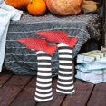 thumbnail image 6 of Almencla 1 Pair Wicked Witch Legs Prop Ornament Funny Haunted House Decoration Decorations Witch Prop for Halloween Lawns Garden Porch Black White Stripe, 6 of 8