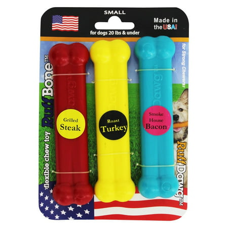 Ruff Dawg - Ruff Bone Small Flavored Toys - 3 (Best Ruffed Grouse Dogs)