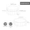 thumbnail image 2 of Arouseden 31" Black Round Storage Ottoman with Tray, Large Round Ottoman Coffee Table with Storage,Chenille Circle Ottomans,Big Round Ottoman with Storage for Living Room, 2 of 7