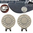 thumbnail image 3 of 2 Pcs Golf Hat Clip Marker Caps Belt Official Alloy Magnetic Golf Accessories Sign Hat Clips Alignment Set, 3 of 4