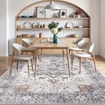 thumbnail image 3 of CHITOOMA 6'x9' Area Rugs for Living Room, Machine Washable Rugs Vintage Area Rug for Bedroom Dining Room Dorm Office with Non-Slip Backing, Stain Resistant Non-Shed Carpet, Brown, 3 of 9