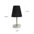 thumbnail image 2 of Simple Designs Sand Nickel Mini Basic Table Lamp with Fabric Shade 2 Pack Set, 2 of 4