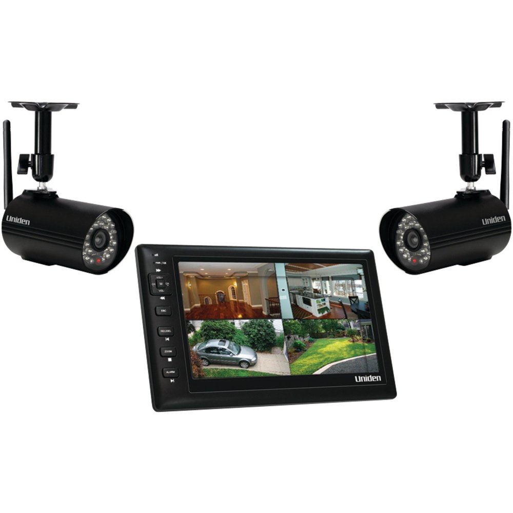 Uniden UDS655 7Inch Video Surveillance with 2 Outdoor Cameras and 4GB