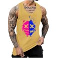thumbnail image 1 of Men's Tank Tops, Workout Tank Tops with Colorless Gradient Print, Round Neck Sleeveless Shirt, Breathable Athletic Muscle Tank for Gym, Running, and Casual Summer Wear, 1 of 5