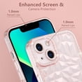 thumbnail image 3 of for iPhone 15 Case, Clear Sparkly Case with 3D Diamond Pattern for Women Girls, Cute Glitter Bling Soft TPU Bumper Shockproof Phone Case for iPhone 15 6.1 inch - Pink, 3 of 9