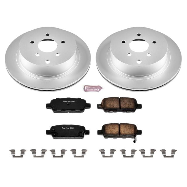 Details about   Front & Rear Geomet Coated Rotors & Premium Semi Metallic Pads Wolverine Shims