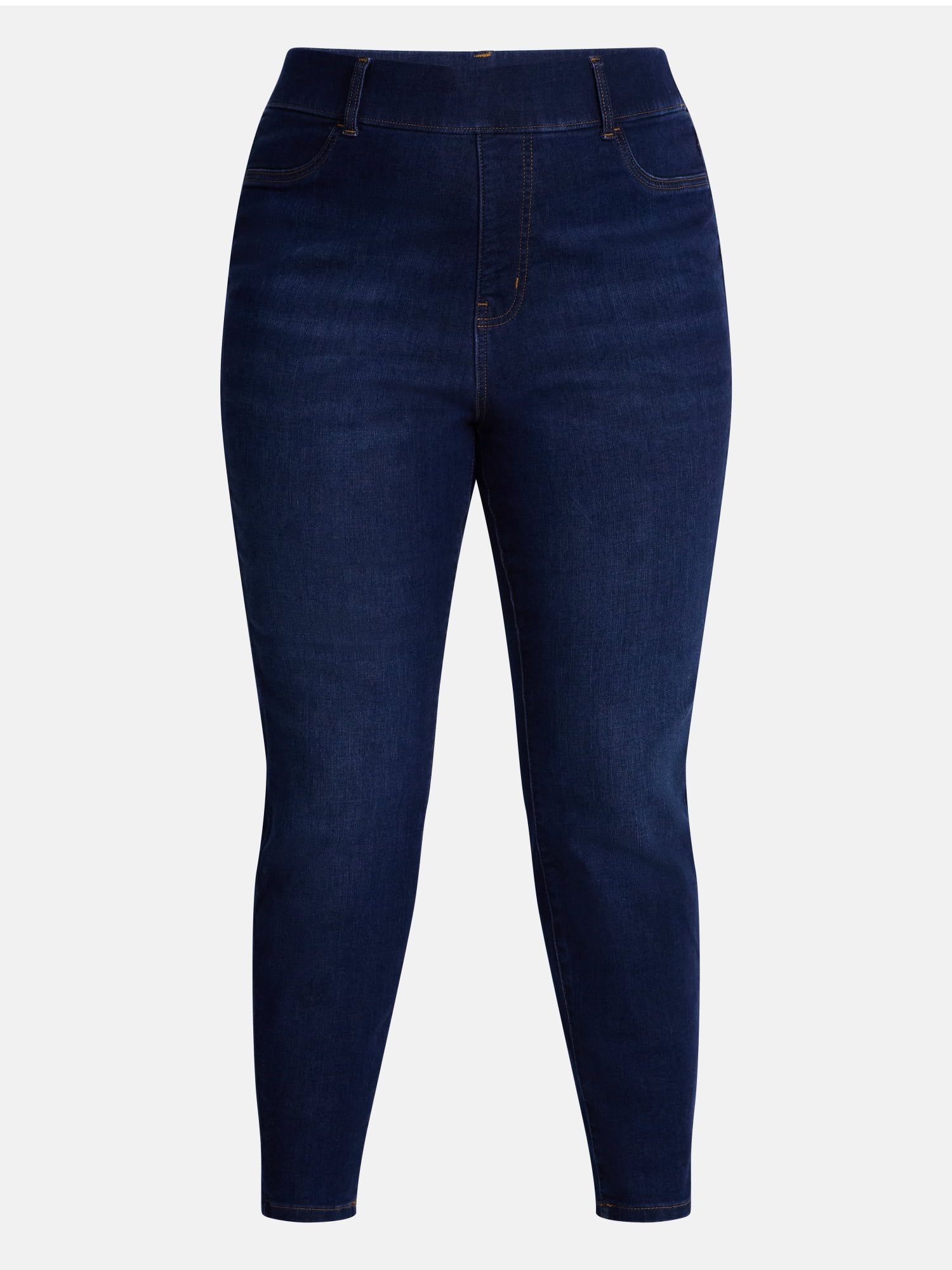 Terra & Sky Women's Plus Signature Mid Rise Pull On Skinny Jeggings, Sizes 0X-5X