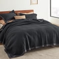 thumbnail image 2 of Juego de edredón Bedsure Black Queen Size con juego de 3 piezas, 2 of 7