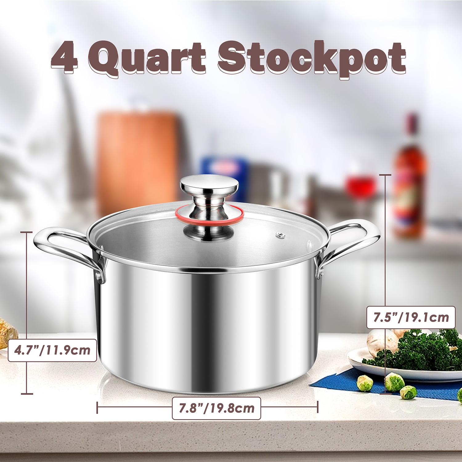 4 Quart Stockpot with Cover