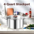 thumbnail image 4 of Walchoice 4 Quart Stockpot with Lid, Tri-Ply Stainless Steel Soup Pasta Pot, Cooking Pot for Soup Pasta Stew, Induction Compatible, 4 of 8