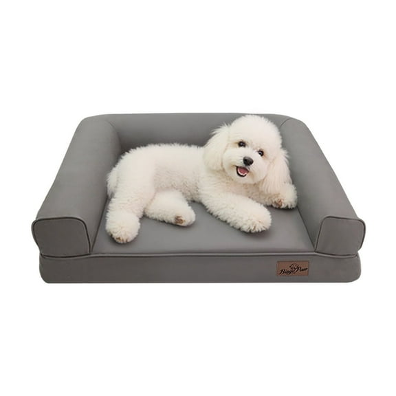 BingoPaw Dog Sofa Bed with Microfiber Leather Cover Couch Bed for Small Medium Dogs