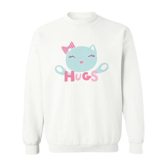 Happy Little Cat Hugs . Sweatshirt Women -Image by Shutterstock, Female Small