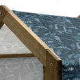 thumbnail image 4 of Indigo Pet House, Dark Green Backdrop Floral Swirl Leaves Branches Details Image, Outdoor & Indoor Portable Dog Kennel with Pillow and Cover, 5 Sizes, Turquoise Pale Blue, by Ambesonne, 4 of 4