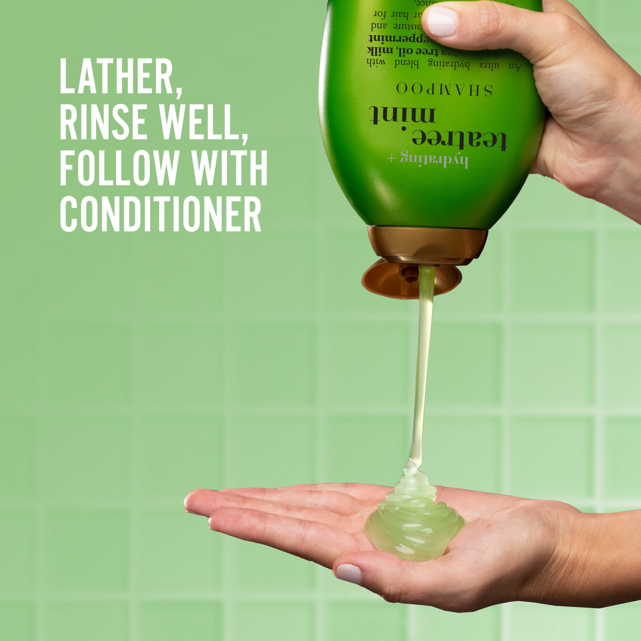 OGX Hydrating + Tea Tree Mint Nourishing & Invigorating Daily Shampoo and Conditioner Set, 25.4 fl oz