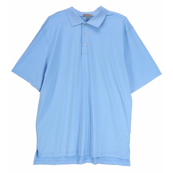 Peter Millar Men's Light Blue Summer Comfort Short Sleeve Polo - LT