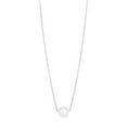 thumbnail image 1 of 14k White Gold Pearl Solitaire Necklace, 1 of 1