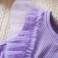 thumbnail image 5 of GaThRRgYP Toddler Girl Clothes,Girls Summer New Short Sleeve Dress Three-dimensional Mesh Princess Dress Purple 3-14 Years, 5 of 9
