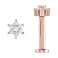 thumbnail image 2 of 0.04 Carat 7-Stones Cluster Diamond Nose Pin Stud in 14K Rose Gold, 2 of 4
