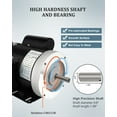 thumbnail image 4 of Electric Motor 1HP General Purpose Single Phase Motor 3450 RPM 115/230V 11.2/5.6A 56C Frame TEFC CW/CCW, 4 of 7